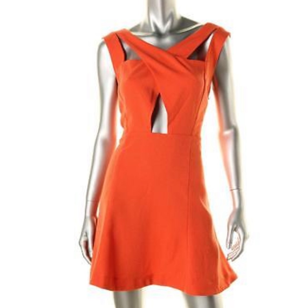 JOA orange cut out dress, never worn